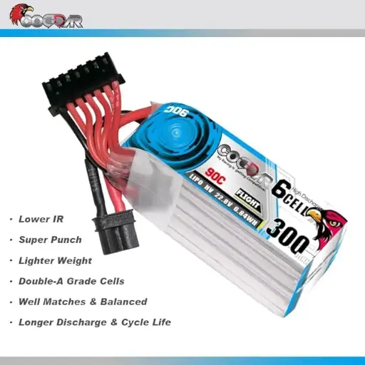Bateria de lipo 6s CODDAR 300mAh 22.8V 90C